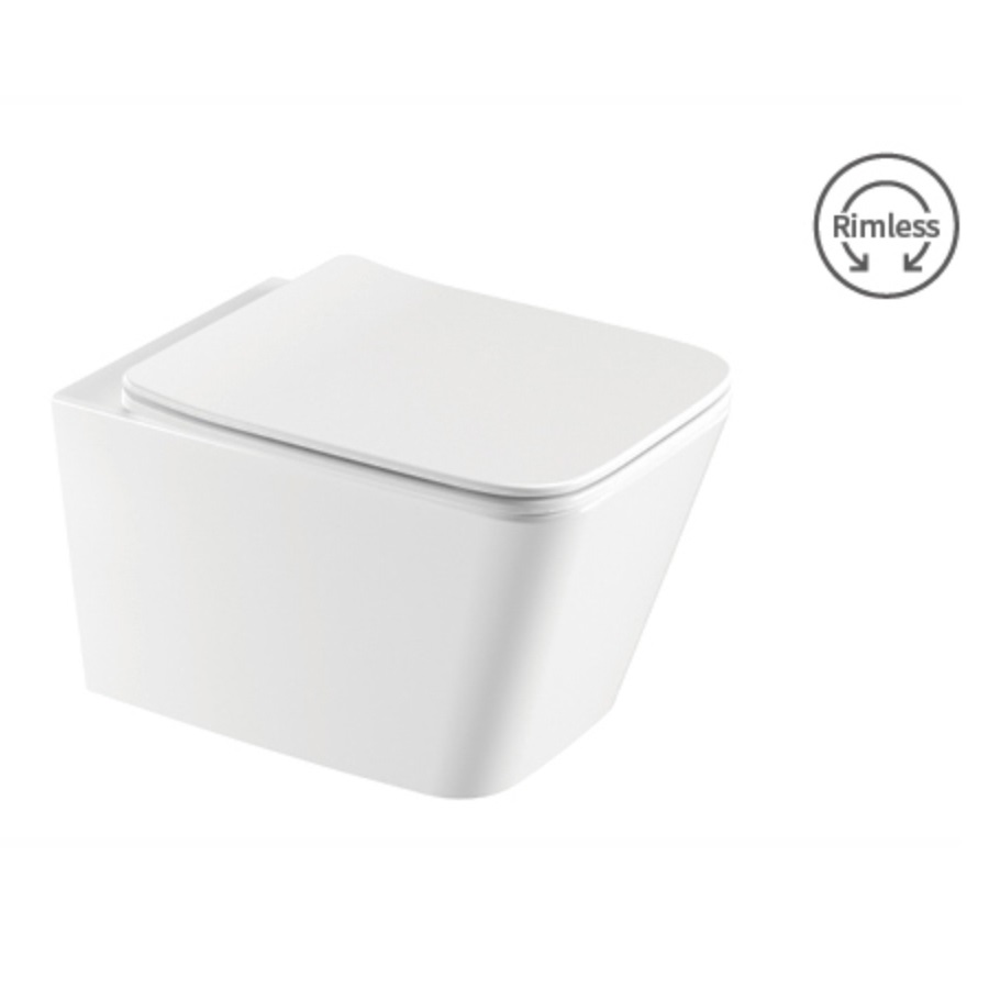 1622-220-00 ELAN Rimless Унітаз підвісний керамічний 520x365x345 mm, кришка в комплекті