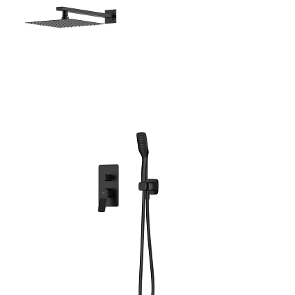 2139-501-81 MERIDA BLACK Змішувач для душу внутрішнього монтажу з душ. комплектом