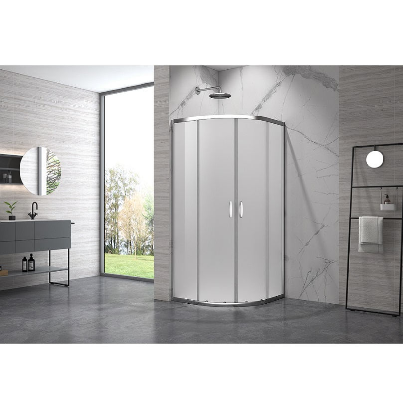 ELBE SATIN 90x90x190см Кабіна напівкругла, хромований профіль, скло матове, 5мм. 110-092112