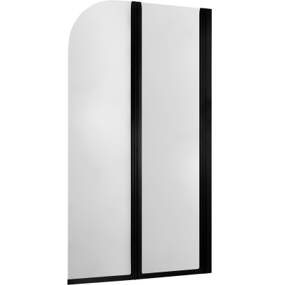 170-06941P MODERN 2 Шторка для ванни, black, скло прозоре 81/140