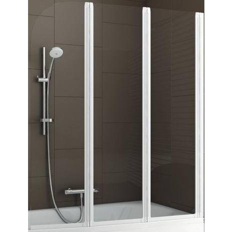 170-06992P MODERN 3 Шторка, скло прозоре, профіль хром 120/140