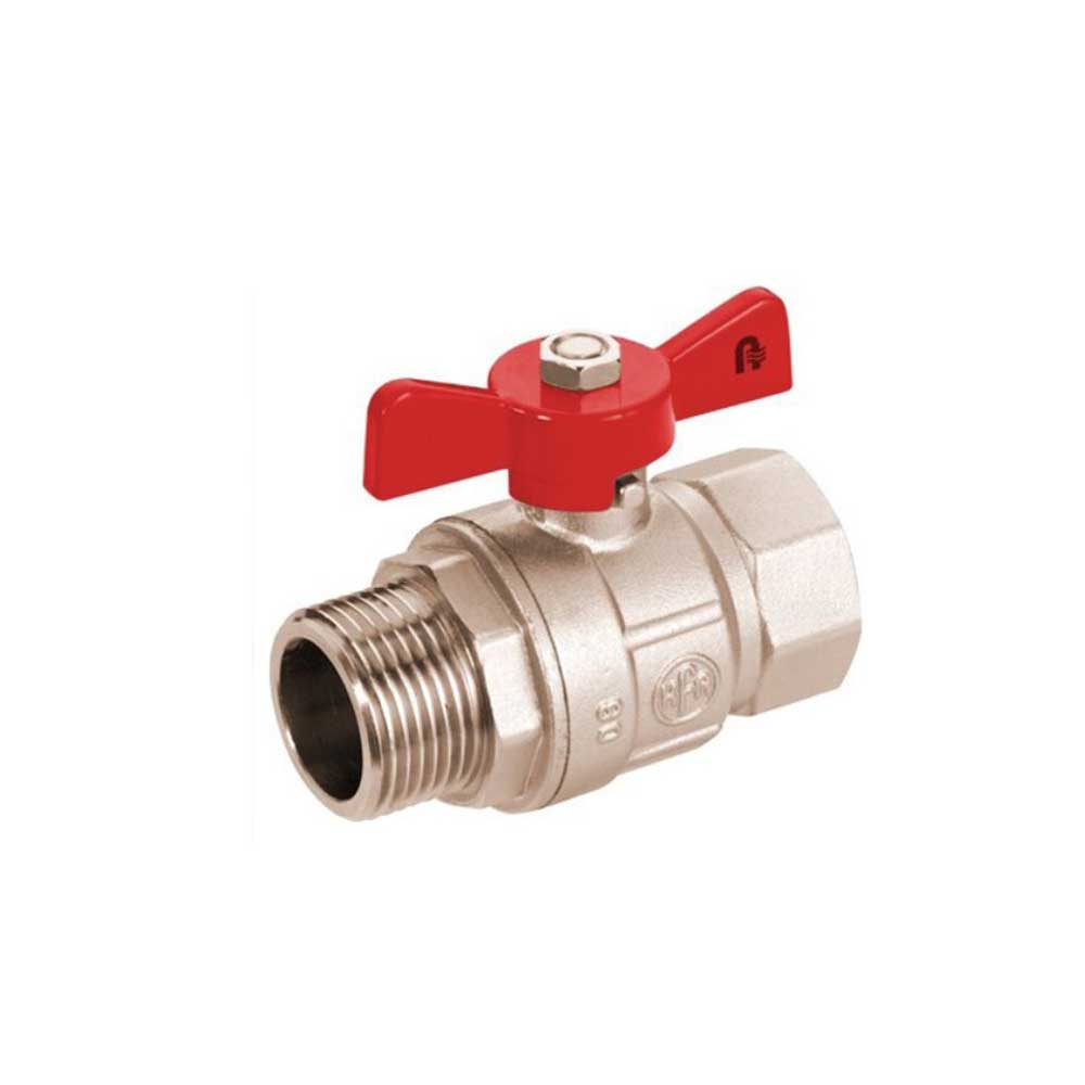Кран кульовий 1/2" РВ/РЗ повнопрохідний (ручка-метелик) 700-220-15