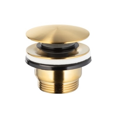 660-320-31 Зливний клапан КЛІК- КЛАК круглий, сталь, універсальний, brushed gold
