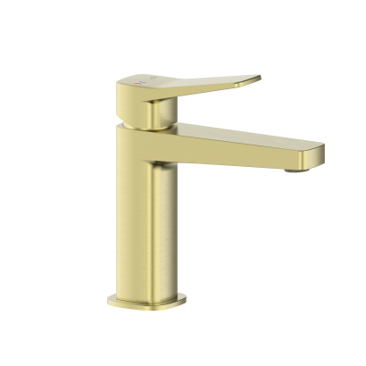 4522-815-31 MALAGA Змішувач для умивальника настільний, в к-ті сифон click-clack, BRUSHED LIGHT GOLD