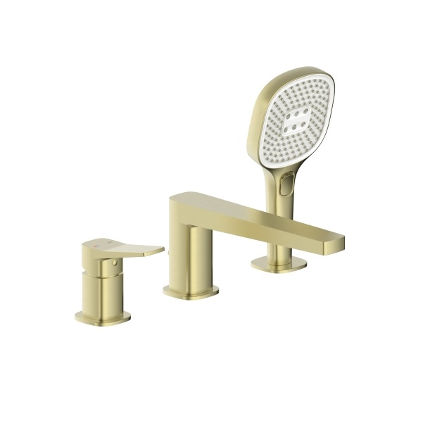 4525-210-31 MALAGA Змішувач для ванни на 3 отвори, PVD BRUSHED LIGHT GOLD