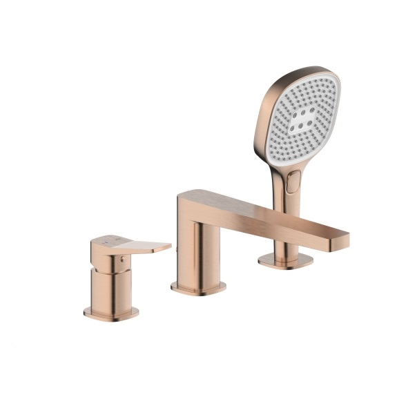 4525-210-34 MALAGA Змішувач для ванни на 3 отвори, PVD BRUSHED ROSE GOLD