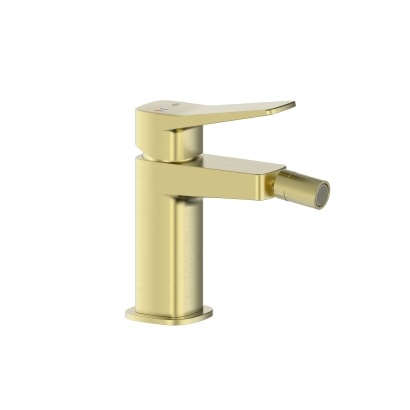 4527-015-31 MALAGA Змішувач для біде, в к-ті сифон click-clack, PVD BRUSHED LIGHT GOLD
