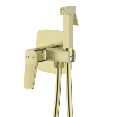 4529-512-31 MALAGA змішувач для біде, настінн. прихов. монтажу, PVD BRUSHED LIGHT GOLD