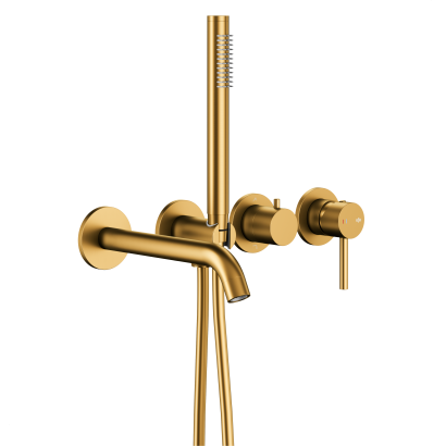 5039-411-31 МОZA Змішувач для ванни підштукатурний, з душ. ком-ом, BRUSHED GOLD