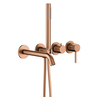 5039-411-34 МОZA Змішувач для ванни підштукатурний, з душ. ком-ом, BRUSHED ROSE GOLD