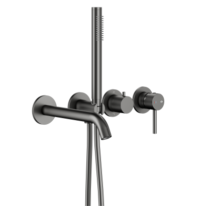5039-411-61 MOZA PVD BRUSHED GUN METAL Змішувач ARMATURA для ванни підштукатурний,з комплектом