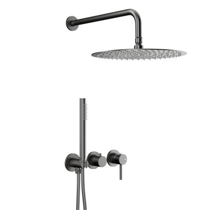 5039-511-61 МОZA Змішувач для душа підштукатурний, з душ. ком-ом, PVD GUN METAL GREY
