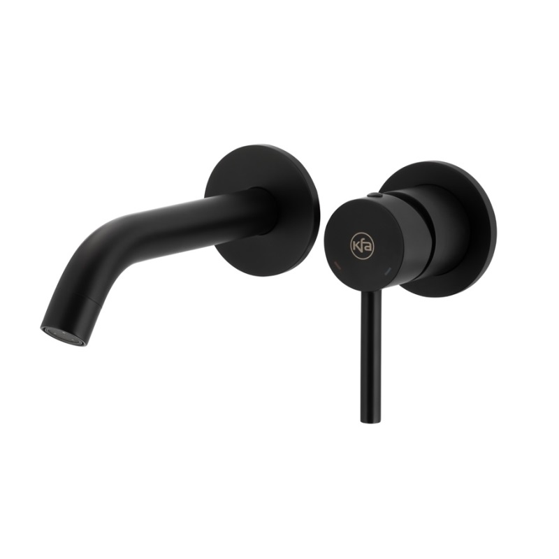 5039-810-81 MOZA BLACK Змішувач ARMATURA для умивальника настінний прихованого монтажу