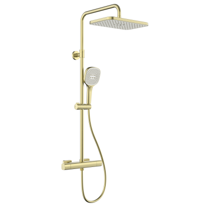5756-910-31 MALAGA Душова система з термостатичним змішувачем, PVD BRUSHED LIGHT GOLD
