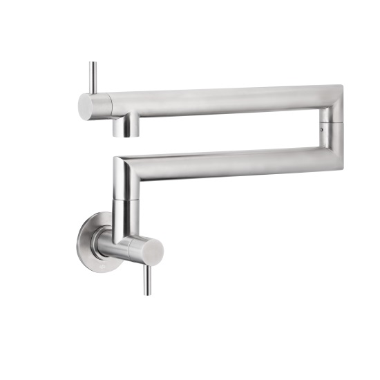 6623-030-22 DUERO POT FILLER Монокран ARMATURA для мийки настінний з шарнірним носиком INOX