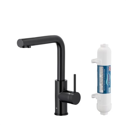 6623-912-81 DUERO PURE BASIC Змішувач для мийки з фільтрацією води Black , сталь