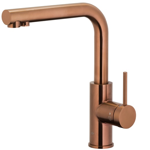 6623-919-34 DUERO PURE BASIC Змішувач для мийки з функцією фільтрації води (без фільтра), сталь, BRUSHED ROSE GOLD