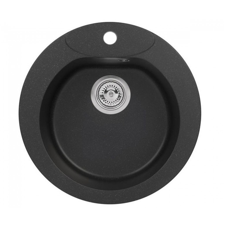 COAST 10 колір black 10.Мийка AXIS гранітна, в комплекті кріплення і сифон MANUALNY 11A.JO000.91A.0011A