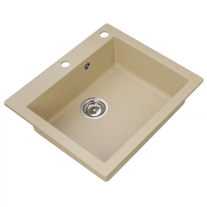 MOJITO 60 колір beige 20.Мийка AXIS гранітна, в комплекті кріплення і сифон POP-UP 11A.MO060.550.1021A