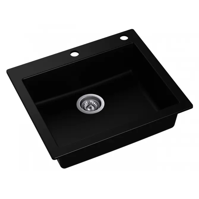11A.MO060.920.1021A MOJITO 60 Мийка AXIS гранітна,колір deep black 92, к-ті кріпл. і сиф.POP-UP