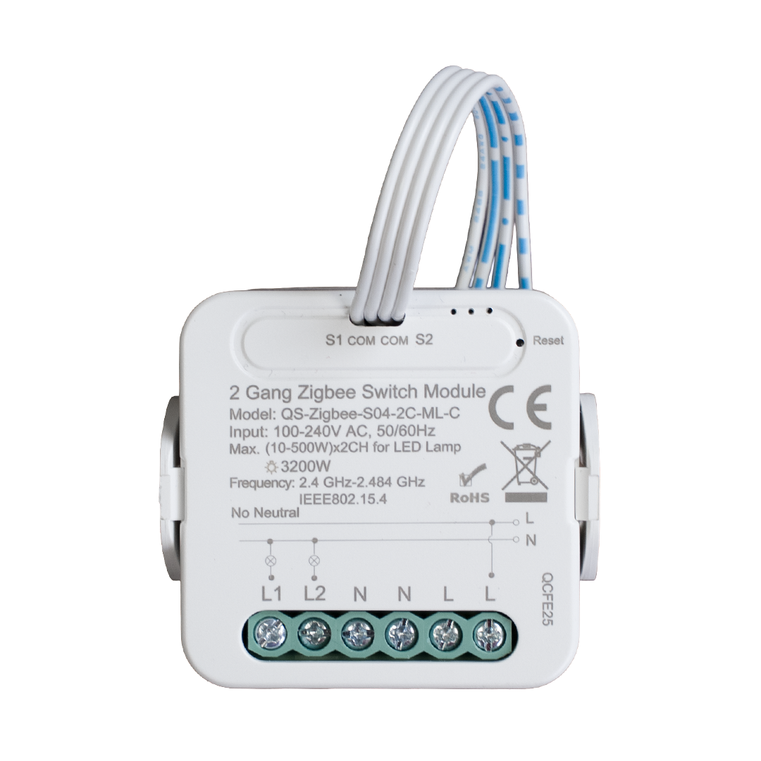 EL2-WN Одноканальне реле освітлення, 230V, без нейтралі, ZigBee 3.0, 2.4GHz