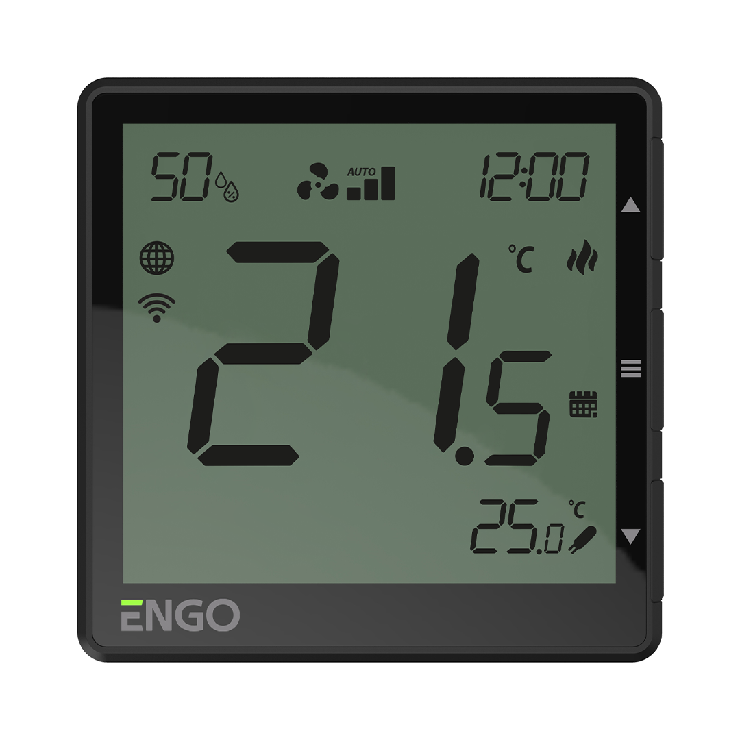 932310554 EFAN-230B Інтернет-регулятор фанкойлу, дротовий, 230V, WI-FI, чорний.