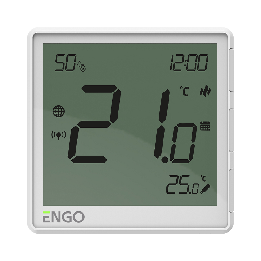 EONEBATW Накладний Інтернет-термостат ZigBee 3.0, жив. Li-ion 3,7V (білий)