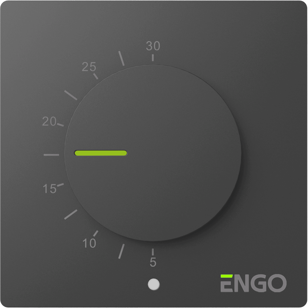 ESIMPLE230B Дротовий добовий термостат, 230В (чорний)