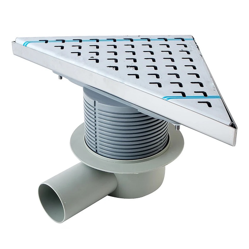 VDR-710330 Delta Smart Трап VALTEMO 33 см 50 з боковим відводом нержав. рамка