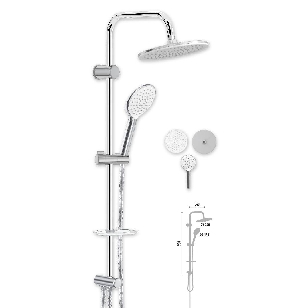 VS-2527 DELUXE MAT CHROME Система VALTEMO душова